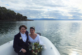 Amy and Kim's wedding at Bruny Island Lodge 2017