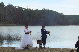 Amy and Kim's wedding at Bruny Island Lodge 2017